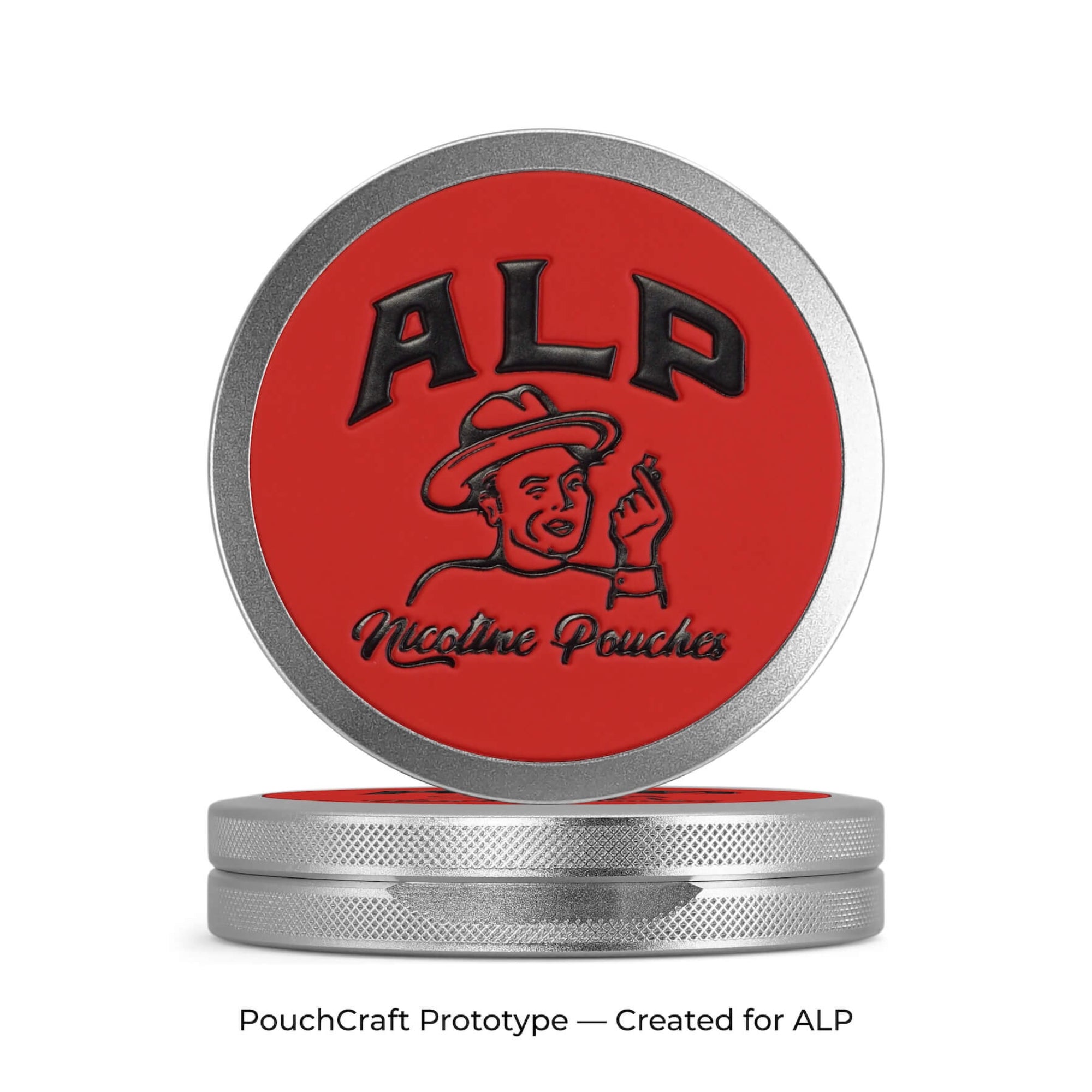 Leather-Top Slim 2-Piece Can | Silver Aluminum | ALP Prototype