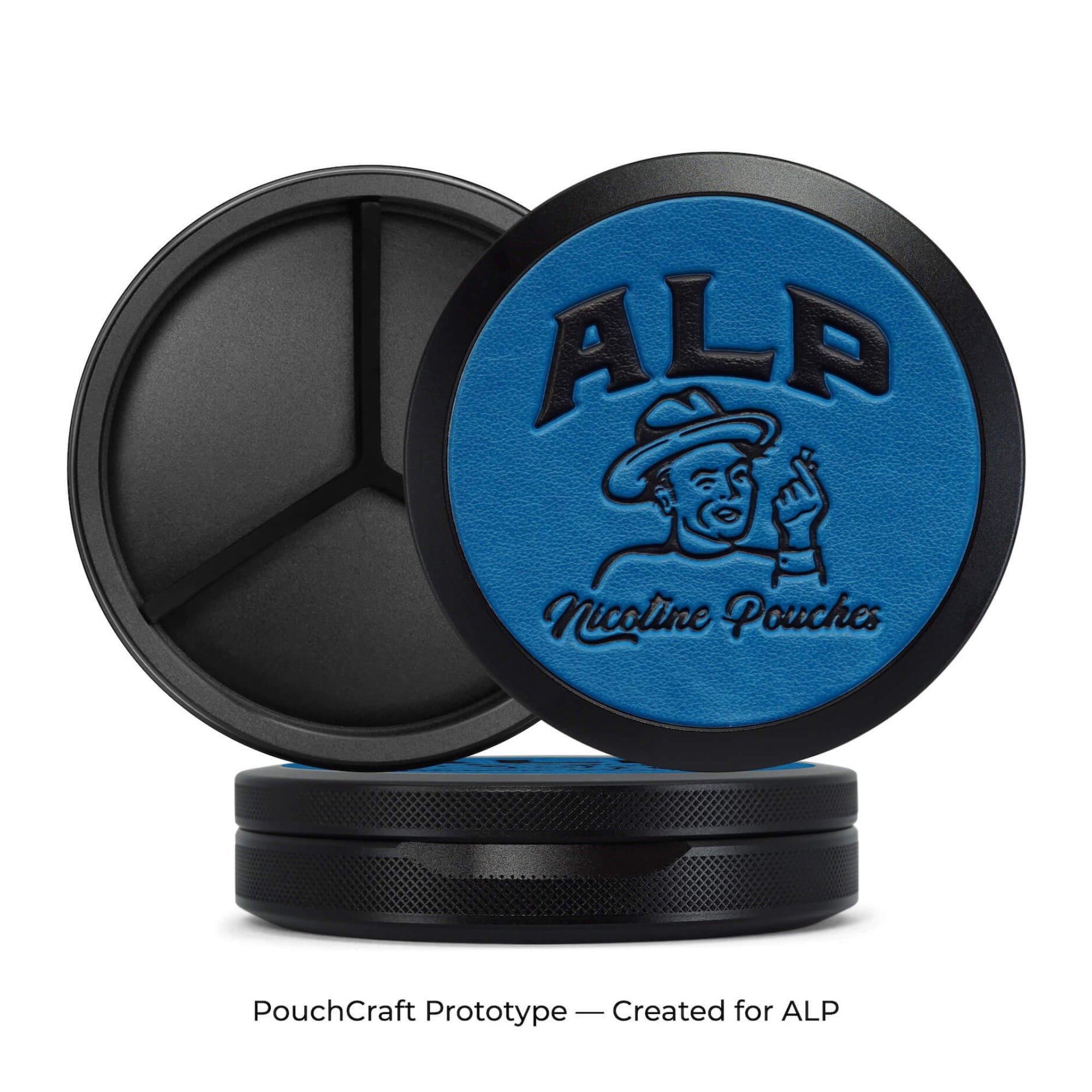 The Gentleman’s Can — Tall 2-Piece Leather-Top | Black Aluminum | ALP Prototype