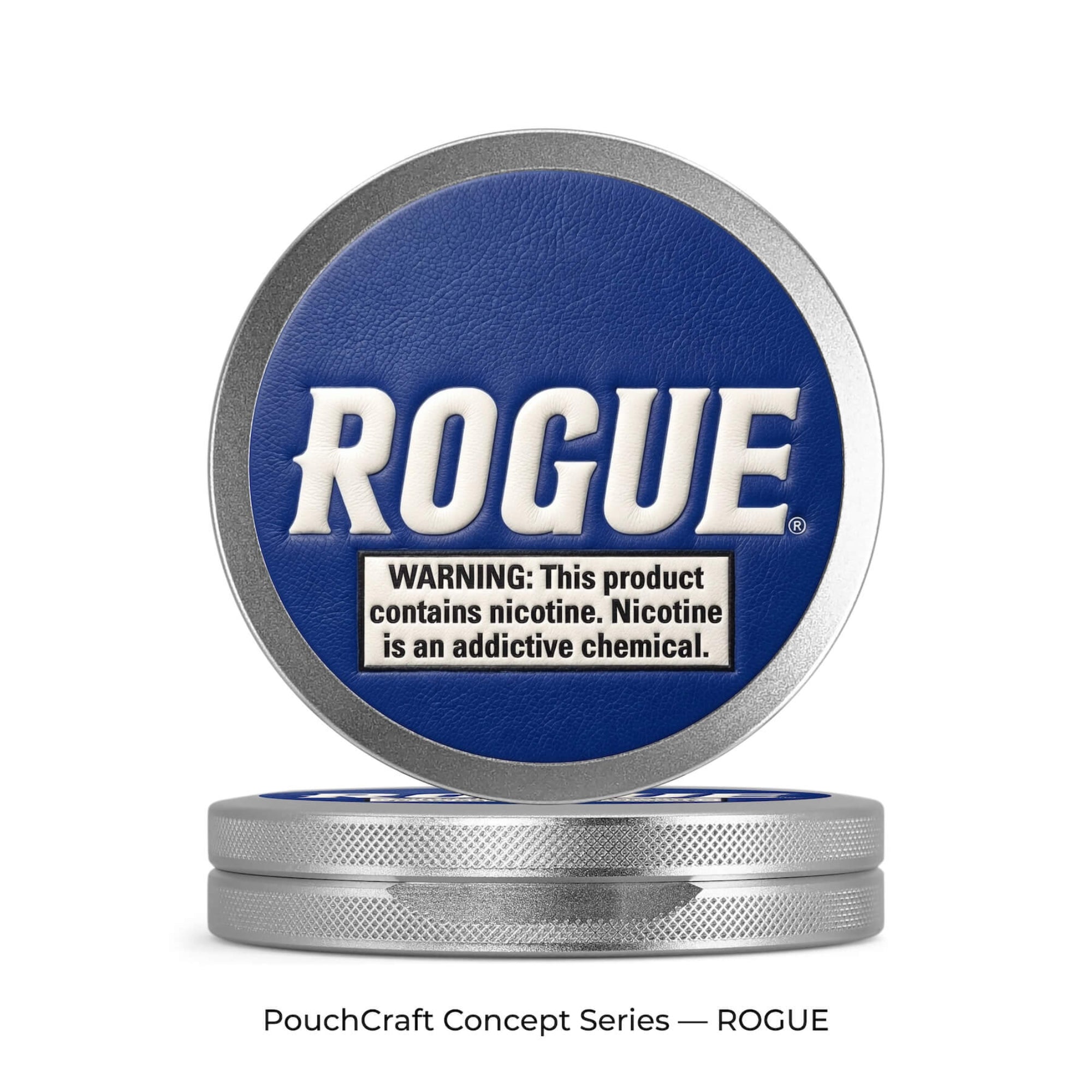 Leather-Top Slim 2-Piece Can — Silver Aluminum | ROGUE Concept