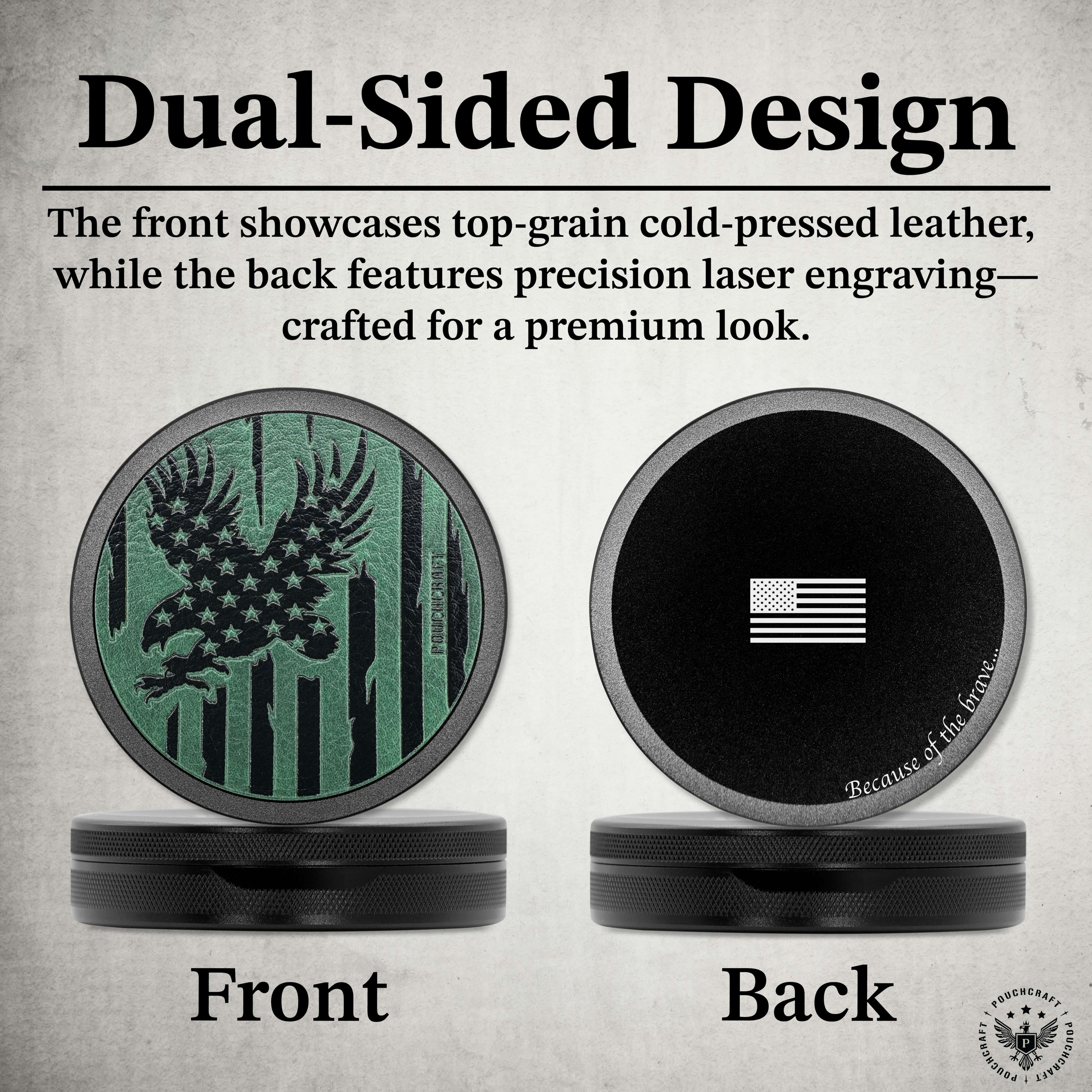 PouchCraft Metal ZYN Can The Gentlemen’s Can - Leather-Faced Patriot Edition