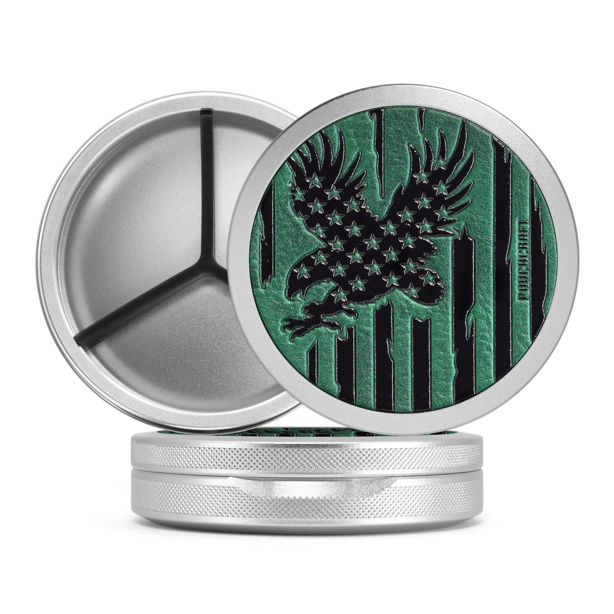 PouchCraft Metal ZYN Can The Gentlemen’s Can - Leather-Faced Patriot Edition