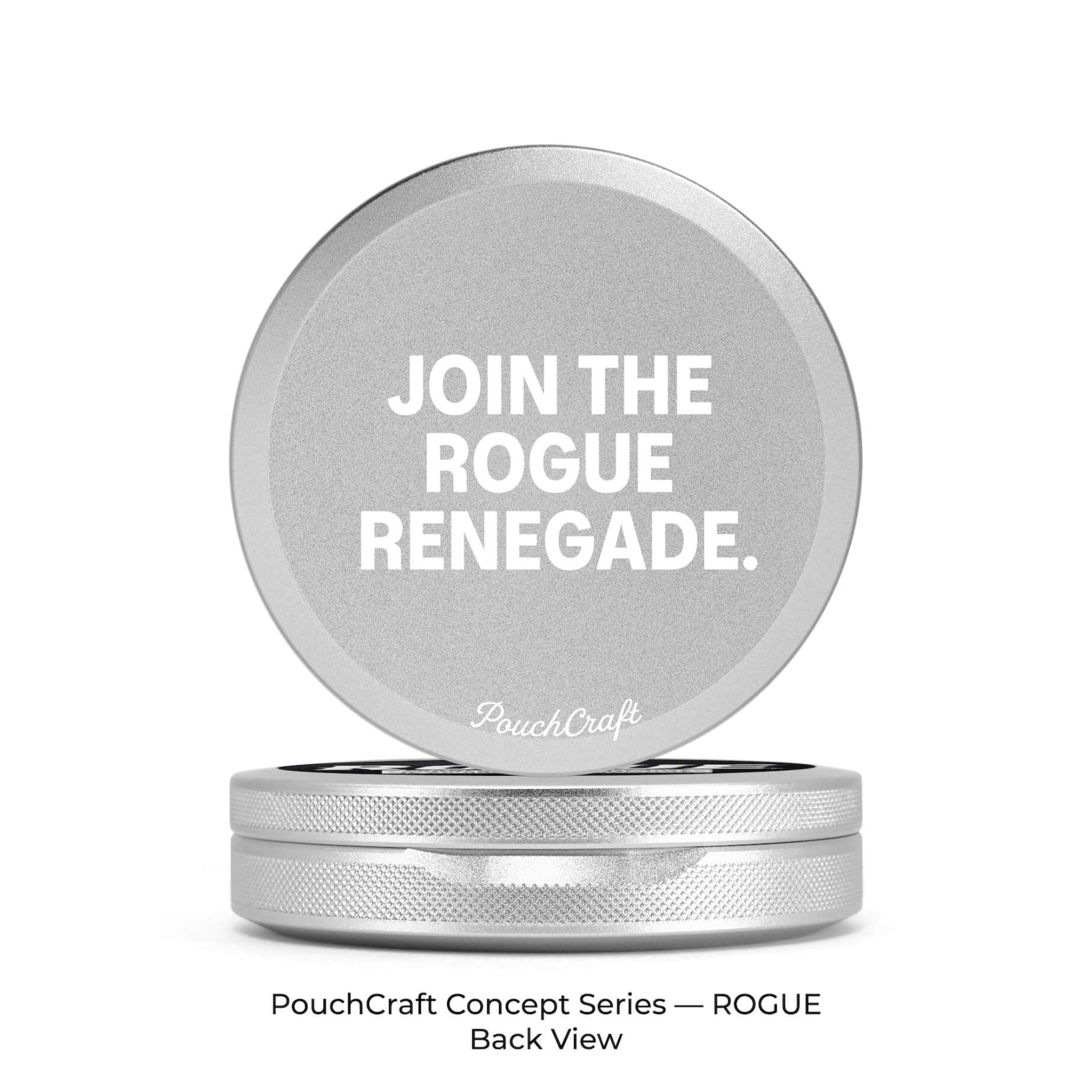 Leather-Top Tall 2-Piece Tin — Silver Aluminum | ROGUE Concept