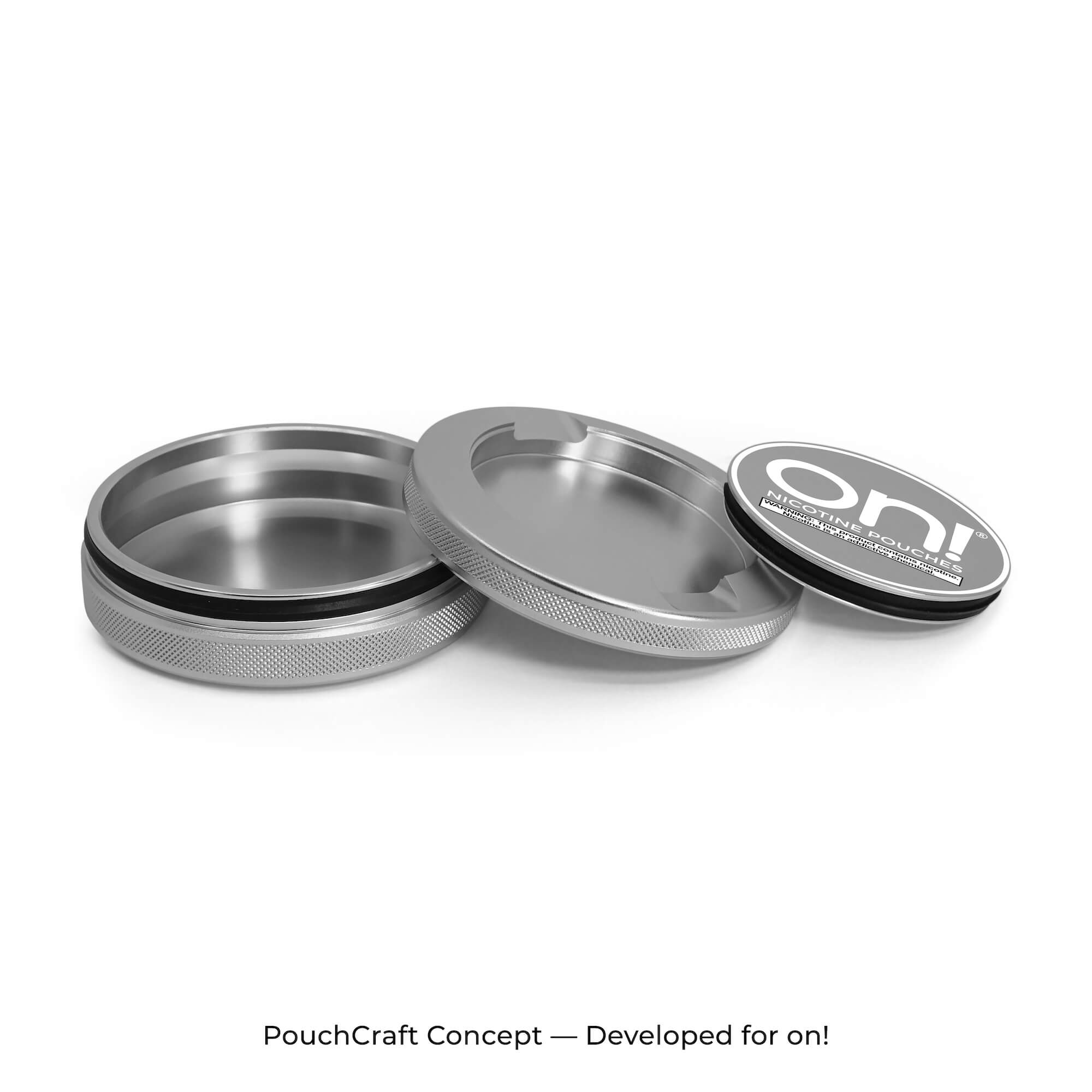 3-Piece Tin — Silver Aluminum | on! Concept