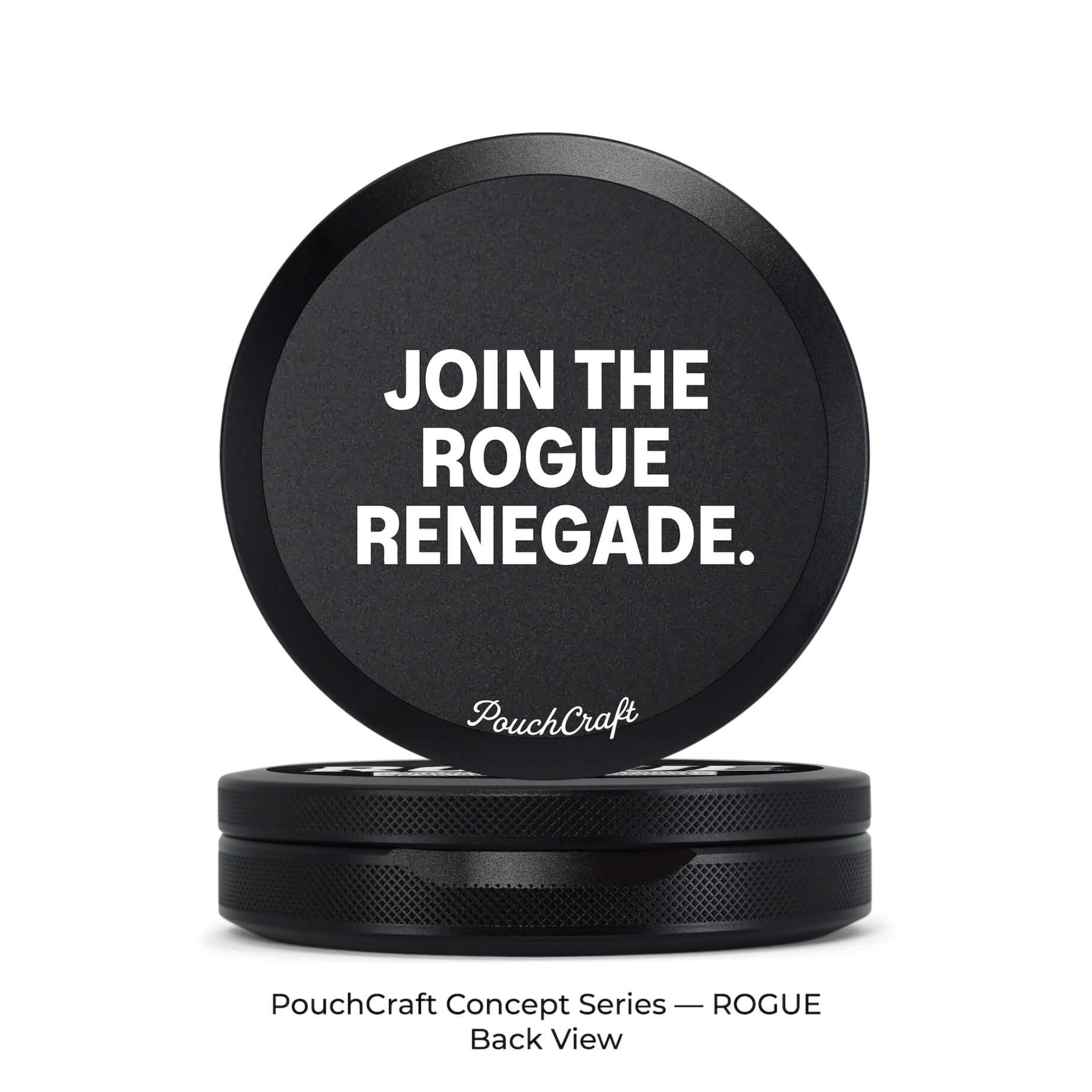 Leather-Top Tall 2-Piece Tin — Black Aluminum | ROGUE Concept