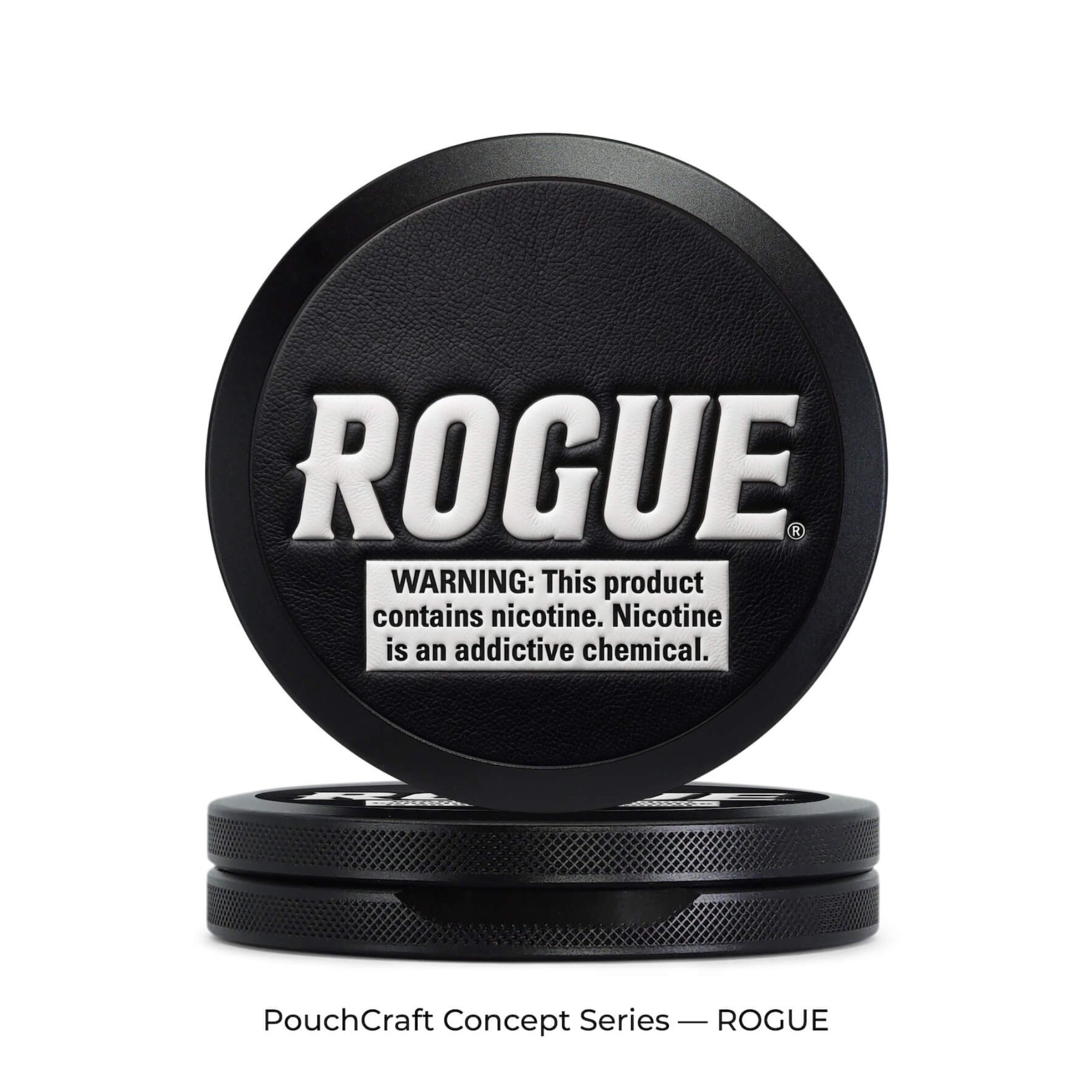 Leather-Top Slim 2-Piece Can — Black Aluminum | ROGUE Concept