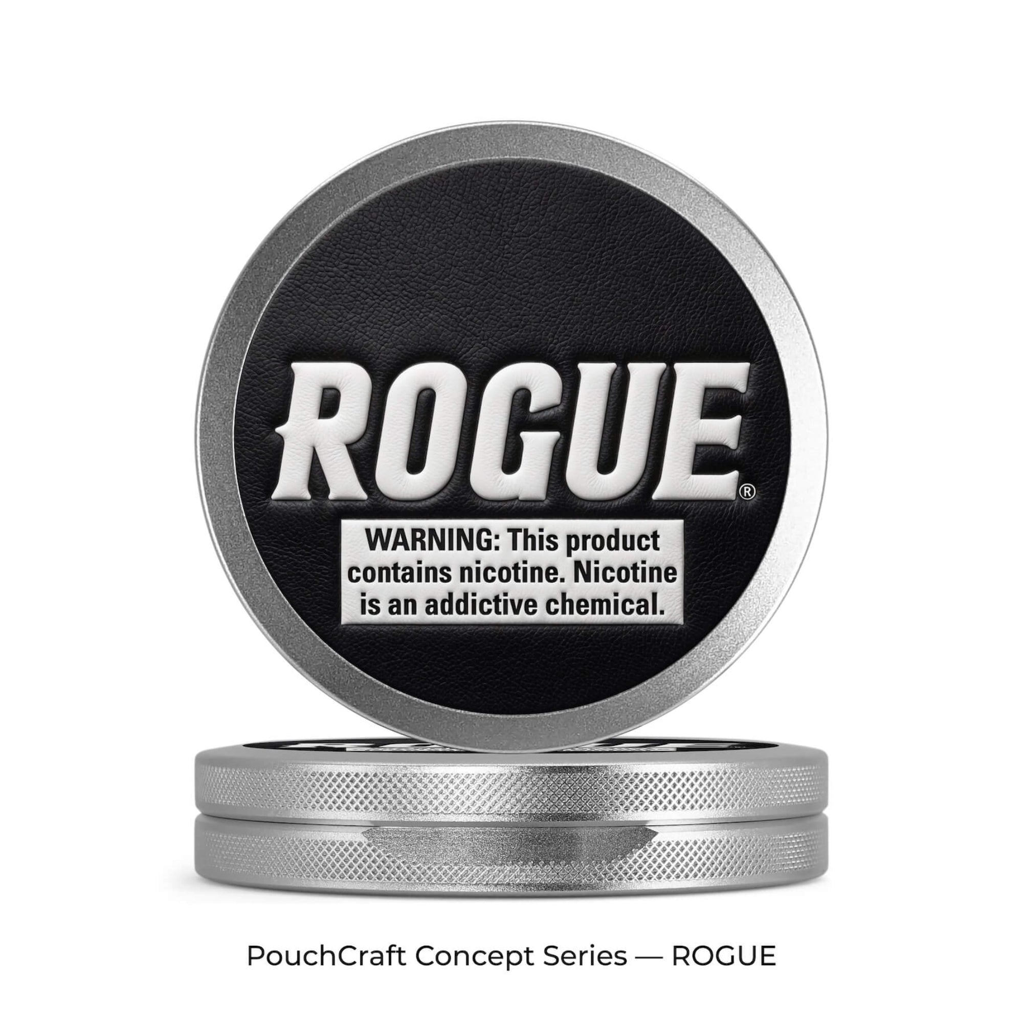 Leather-Top Slim 2-Piece Can — Silver Aluminum | ROGUE Concept