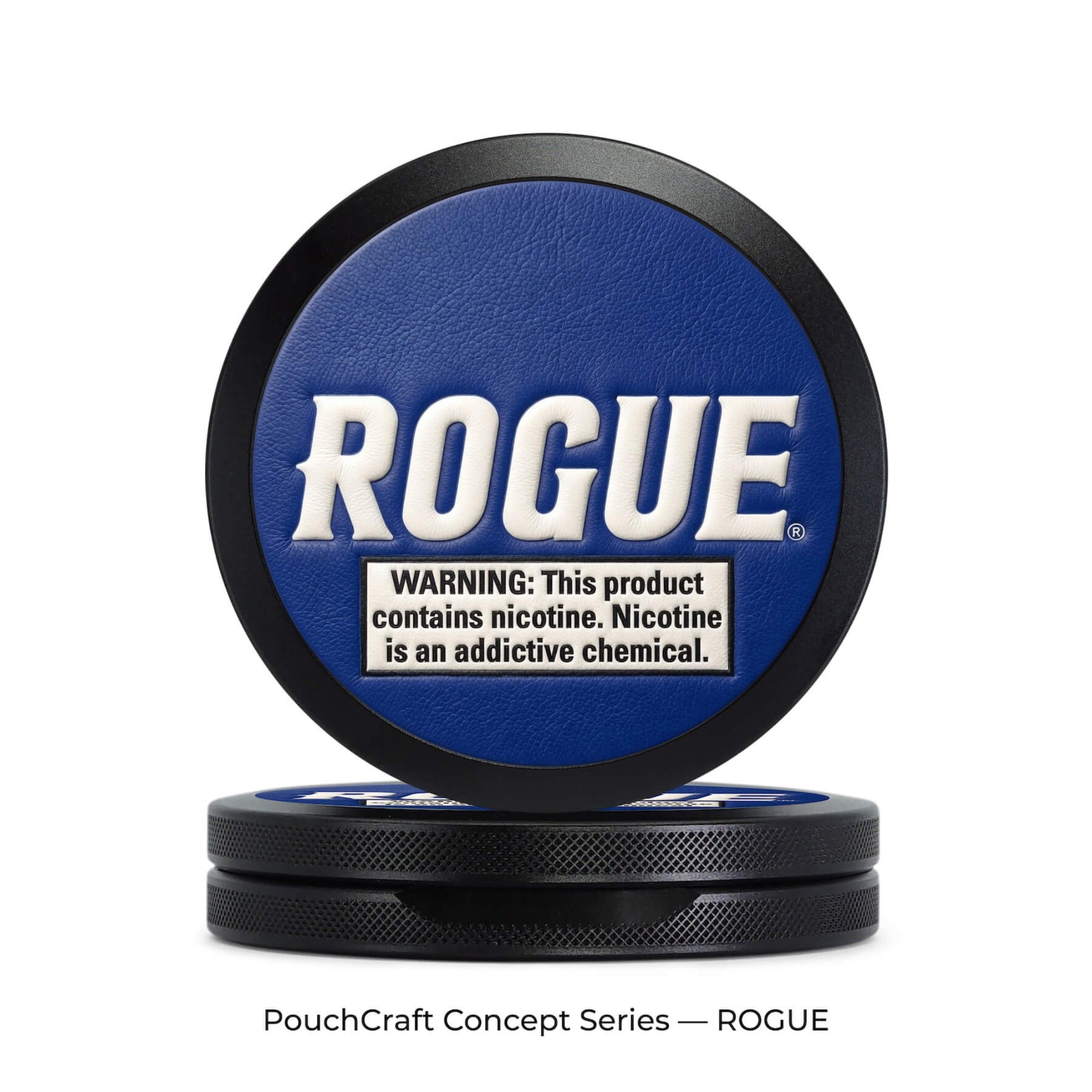 Leather-Top Slim 2-Piece Can — Black Aluminum | ROGUE Concept