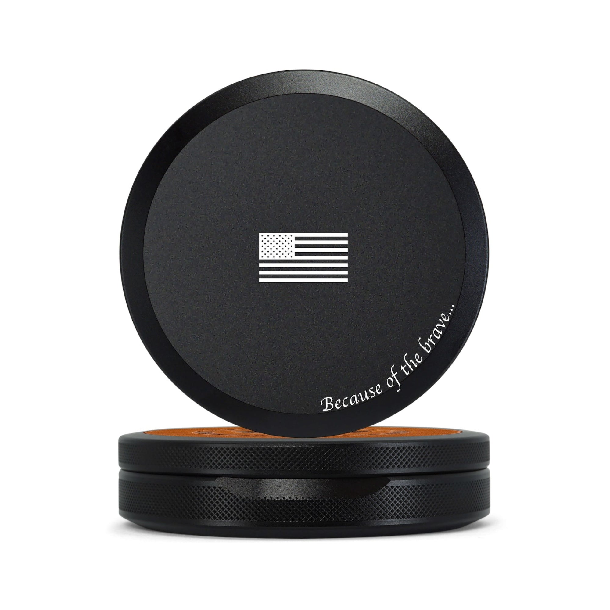 Leather-Top Tall 2-Piece Can | Black Aluminum | ALP Prototype