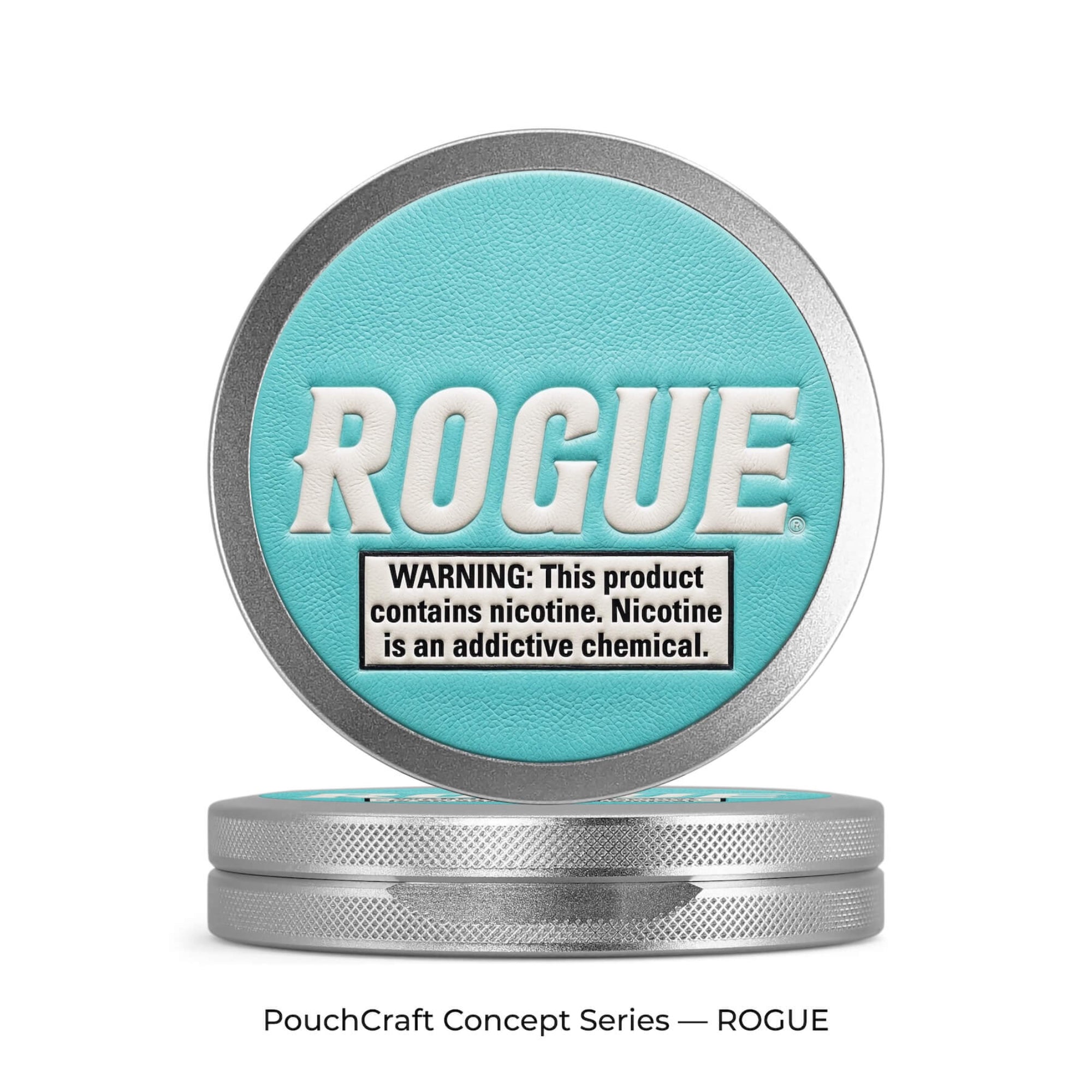 Leather-Top Slim 2-Piece Can — Silver Aluminum | ROGUE Concept