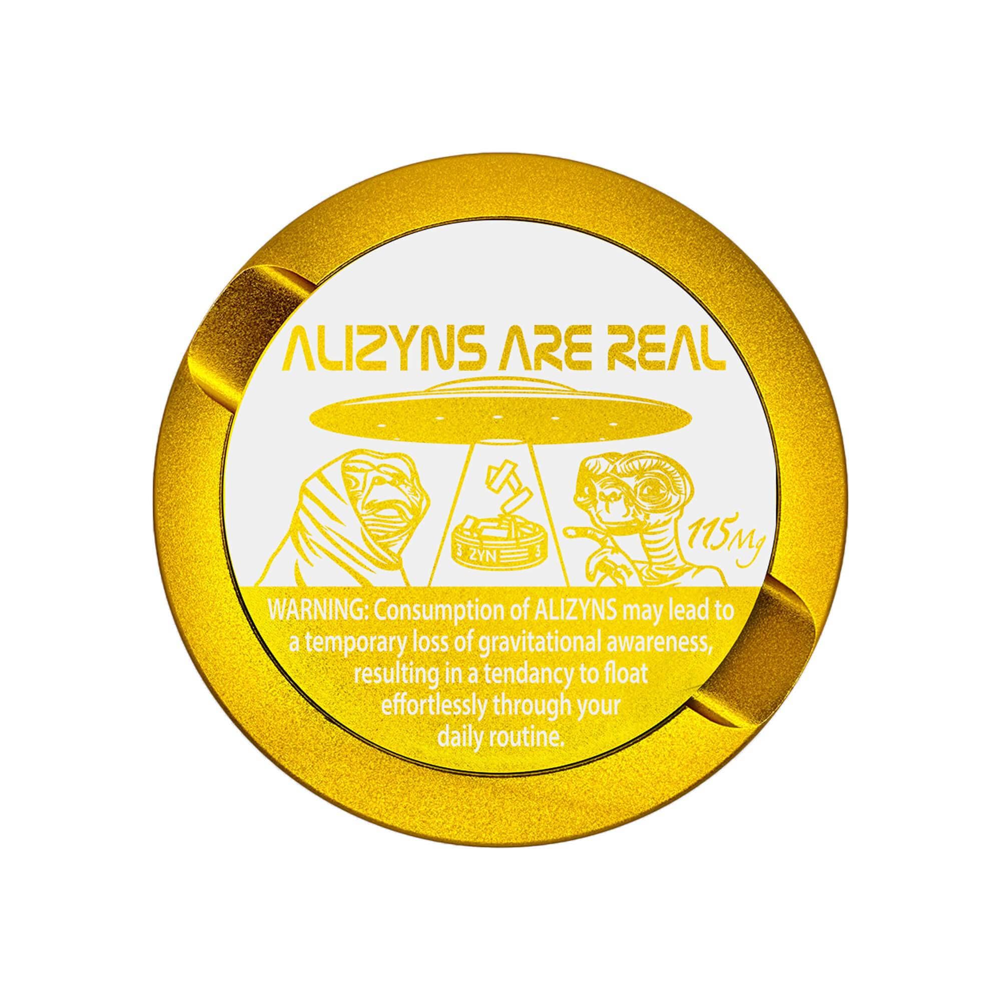 Metal Snus Can Metal Zyn Can Gifts For Zyn Users Zyn Tin Snus Holder Snus Container Gifts For Him PouchCraft Storage Gold Dip Can Engraved Funny EDITION 002: ALIZYNS ARE REAL Metal ZYN Can for Snus