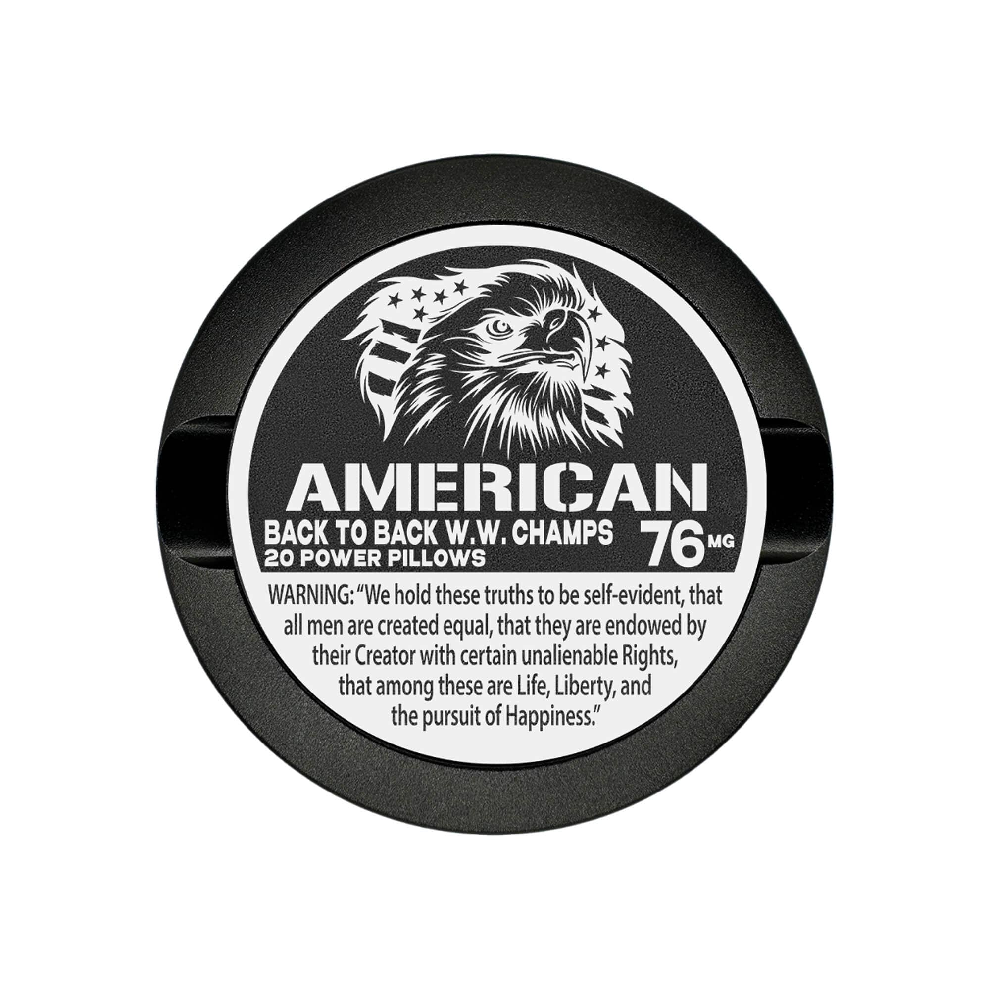 Metal Snus Can Metal Zyn Can Gifts For Zyn Users Zyn Tin Snus Holder Snus Container Gifts For Him PouchCraft Storage Black Dip Can Engraved Funny EDITION 003: AMERICAN Metal ZYN Can for Snus