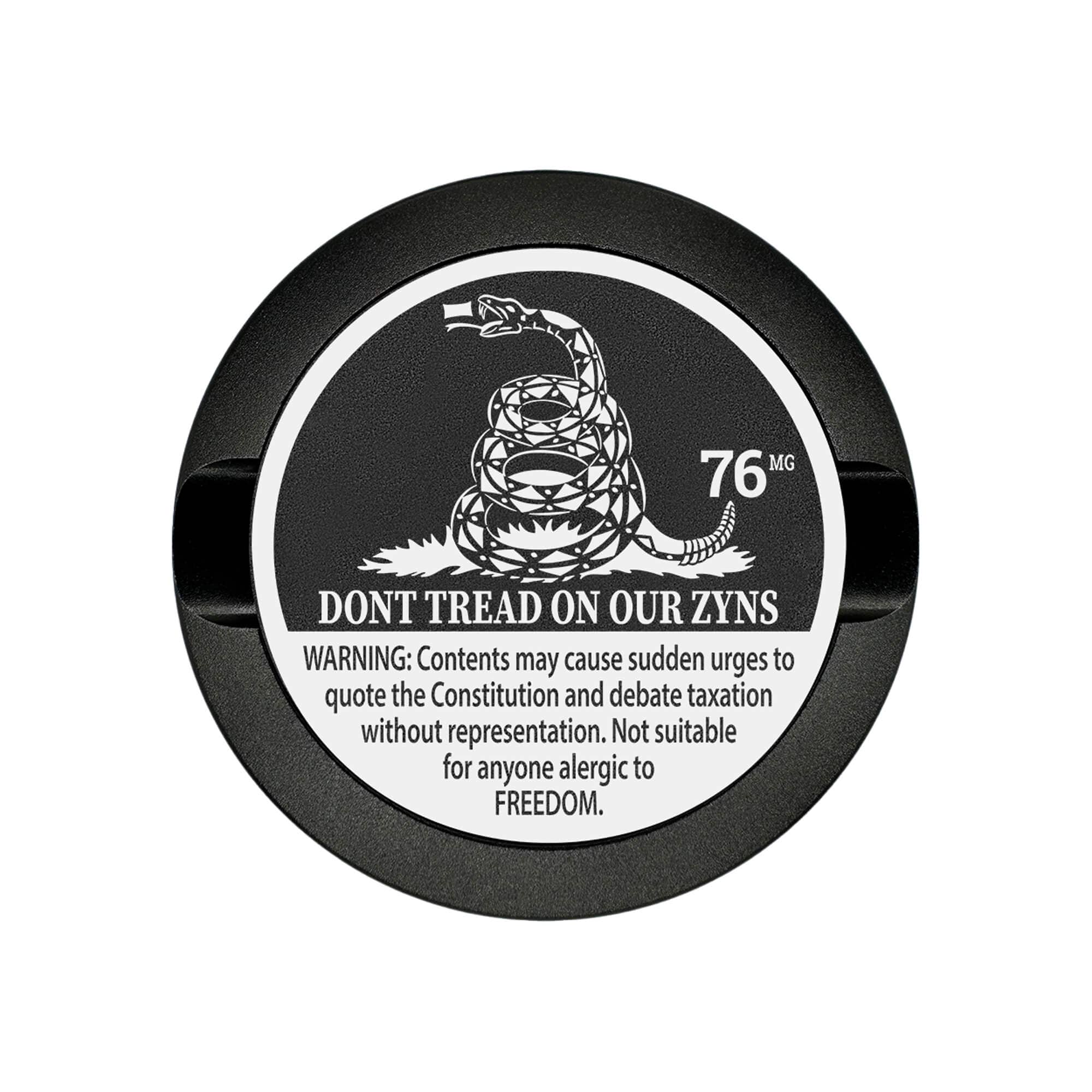 Metal Snus Can Metal Zyn Can Gifts For Zyn Users Zyn Tin Snus Holder Snus Container Gifts For Him PouchCraft Storage Black Dip Can Engraved Funny EDITION 007: DON'T TREAD Metal ZYN Can for Snus