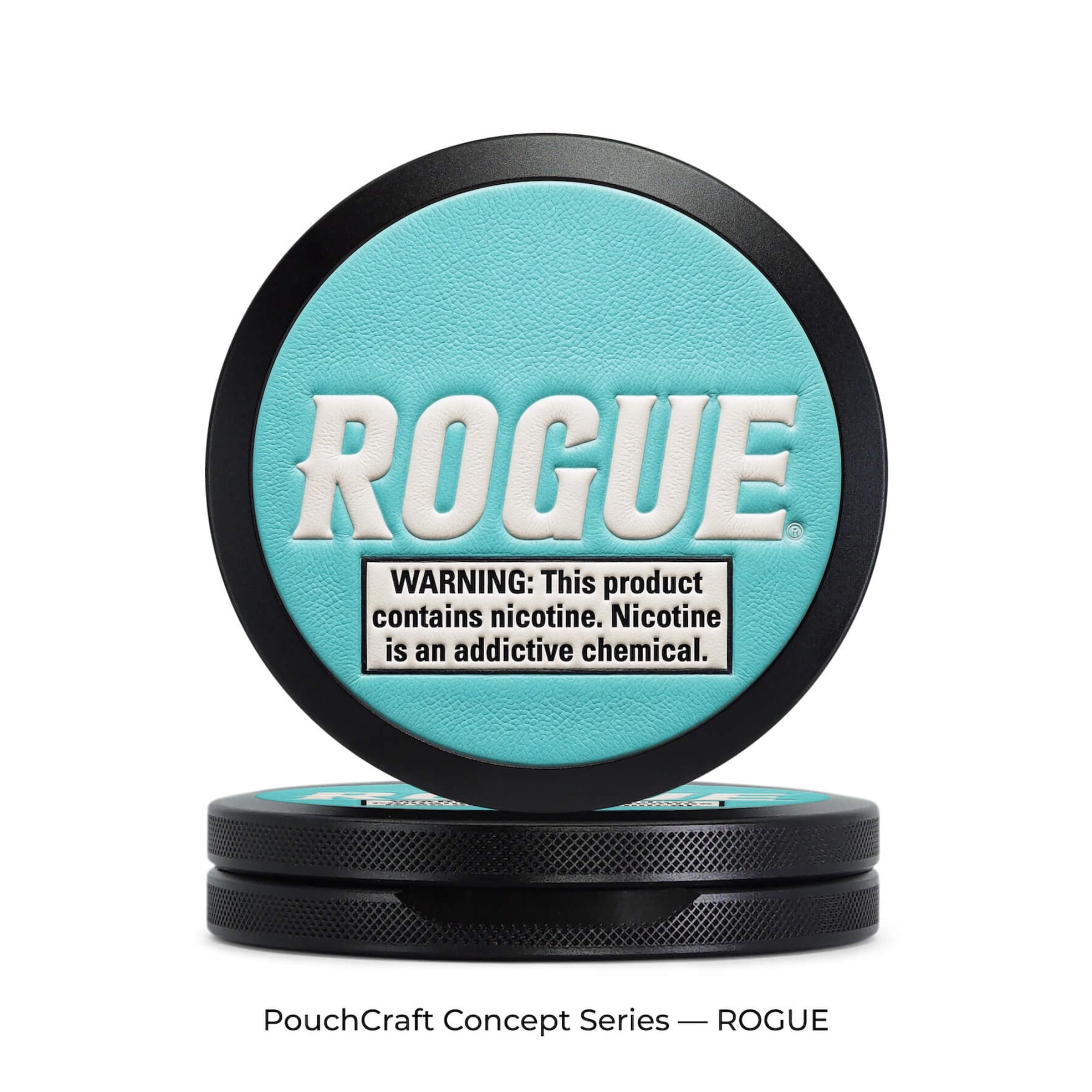 Leather-Top Slim 2-Piece Can — Black Aluminum | ROGUE Concept