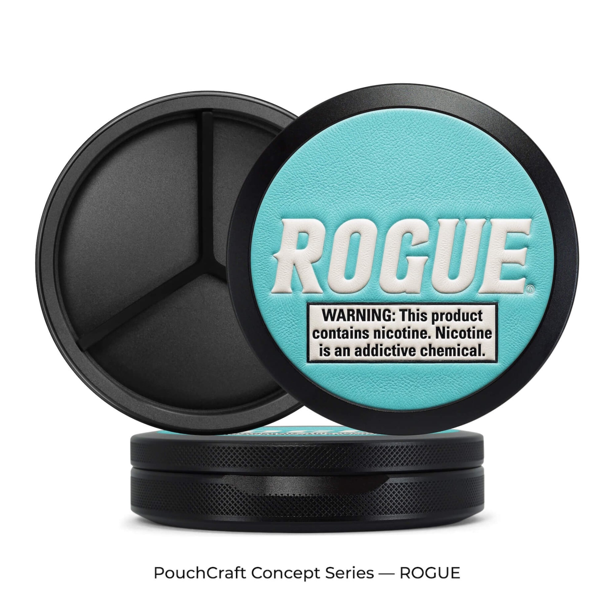 Leather-Top Tall 2-Piece Can — Black Aluminum | ROGUE Concept
