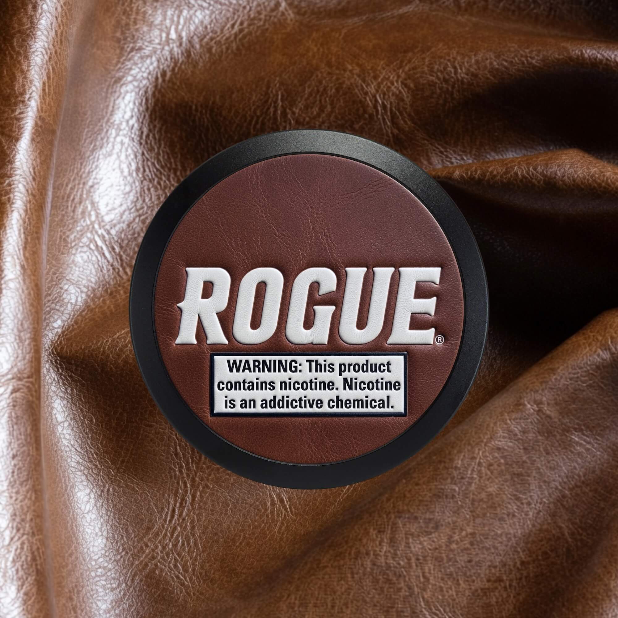 Leather-Top Slim 2-Piece Tin — Black Aluminum | ROGUE Concept
