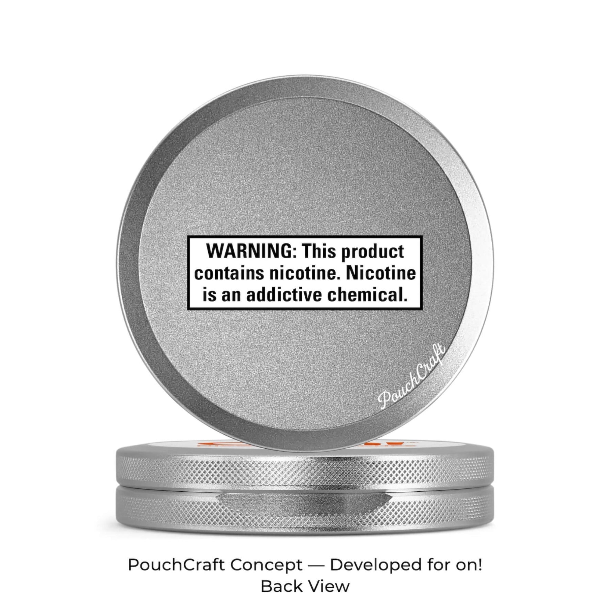 Leather-Top Slim 2-Piece Tin — Silver Aluminum | on! Concept