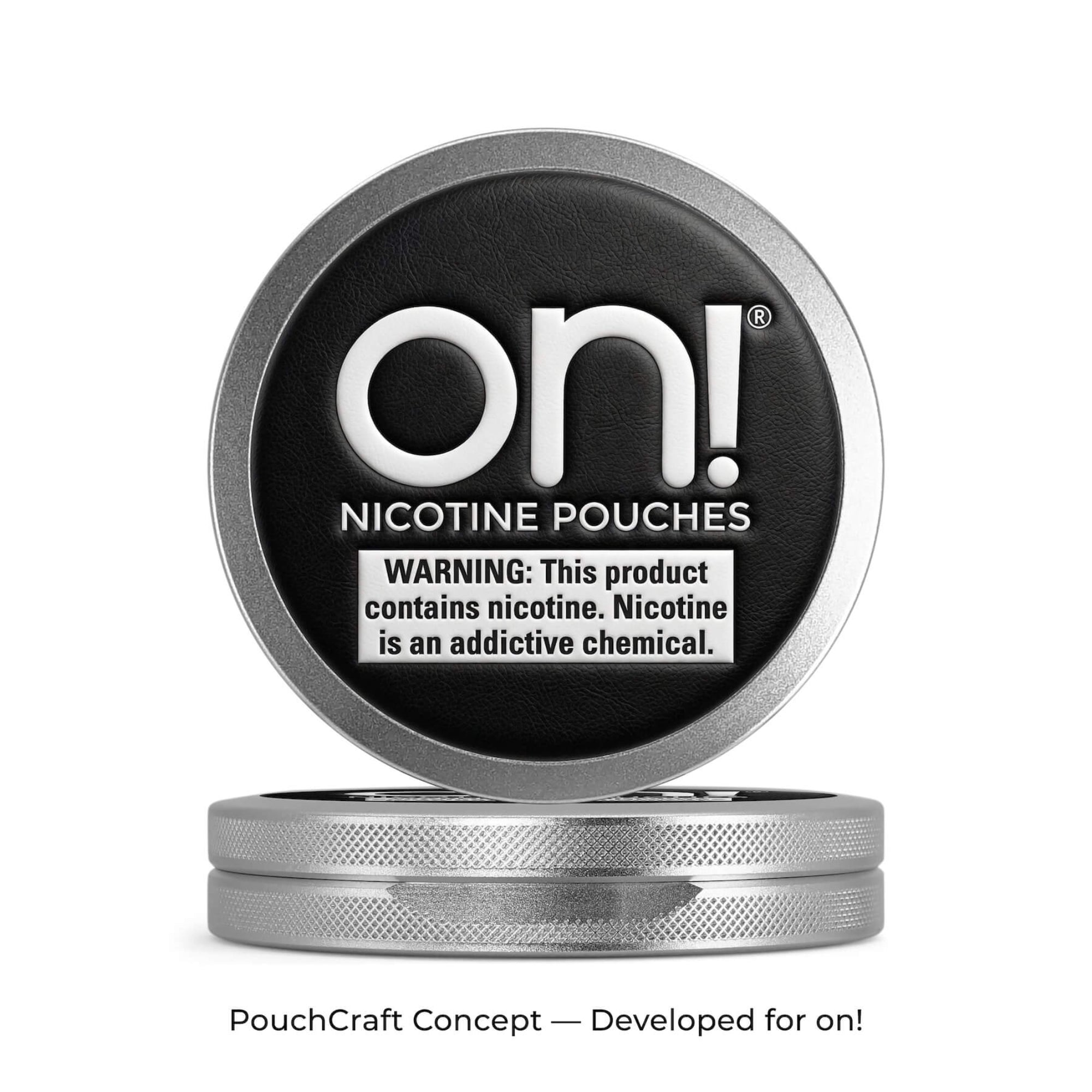 Leather-Top Slim 2-Piece Tin — Silver Aluminum | on! Concept